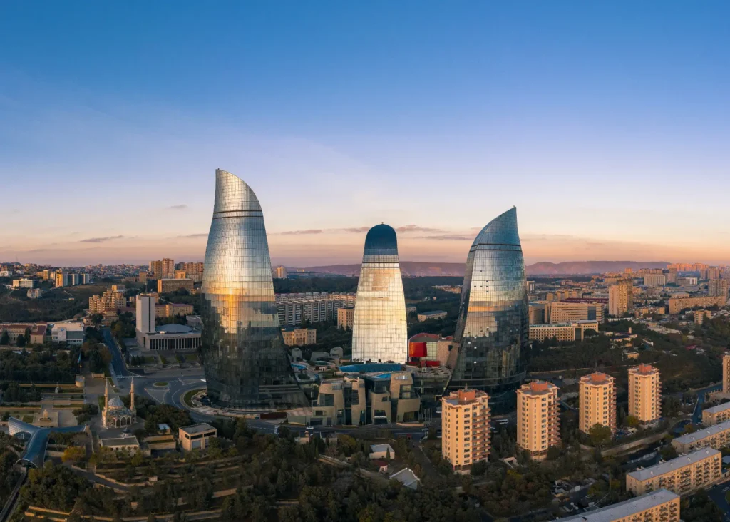 baku flame towers azerbaijan skyline modern architecture hidden gem city travel