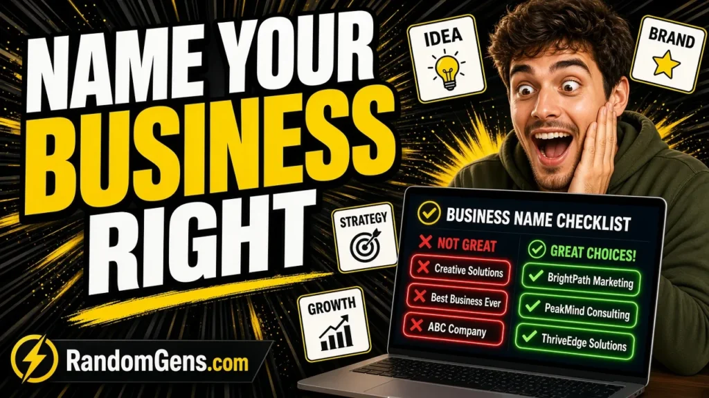 Name Your Business Right - Checklist before you register