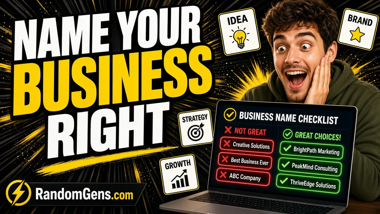 How to Name a Business: 6 Proven Easy Pre-File Checks 1 How to name a business - checklist before you register