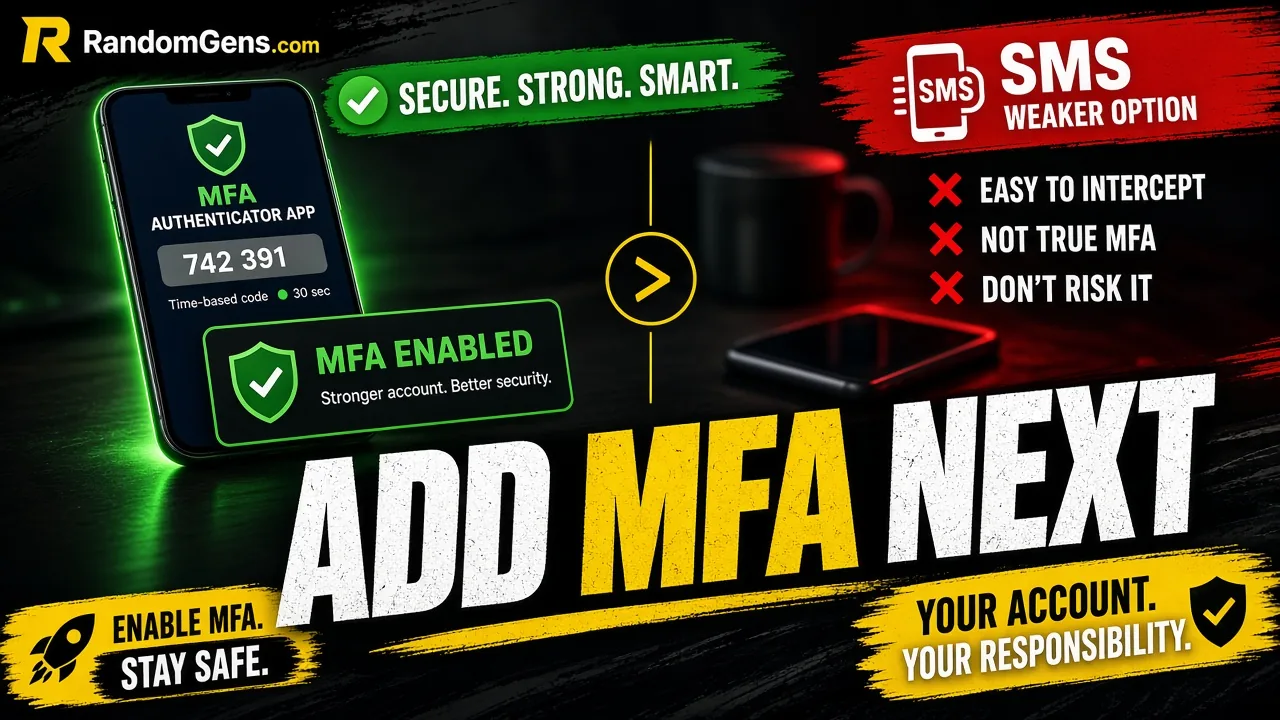How to Create a Strong Password: 5 Proven Easy Tips 3 How to create a strong password and add MFA: authenticator app preferred over SMS